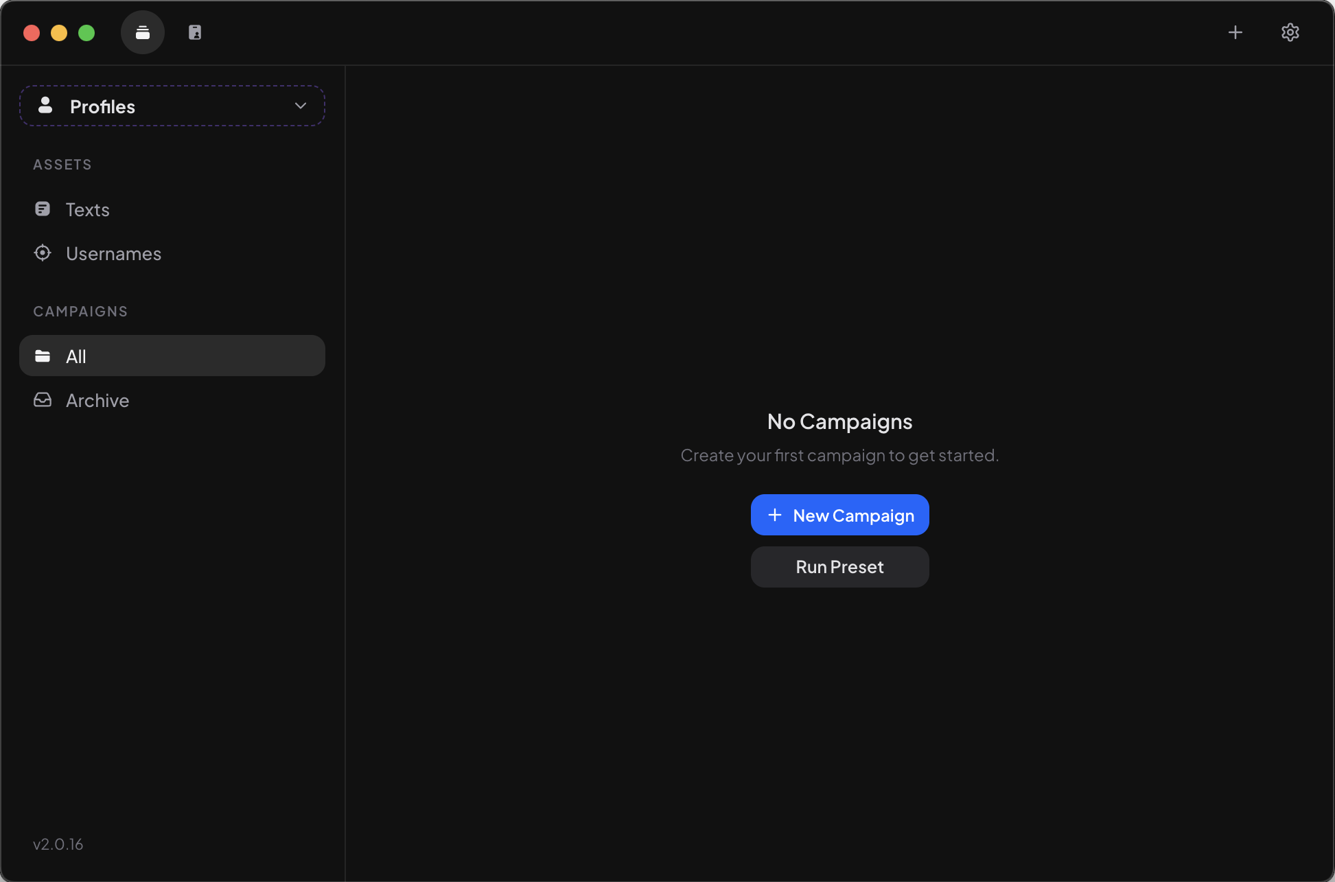 app screen