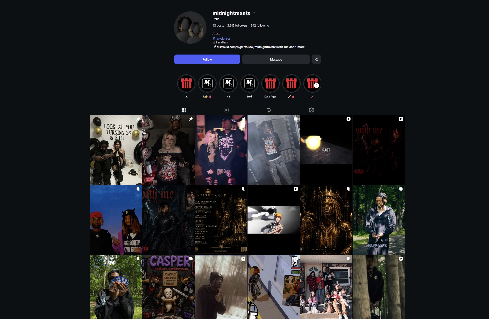Instagram Profile Interface